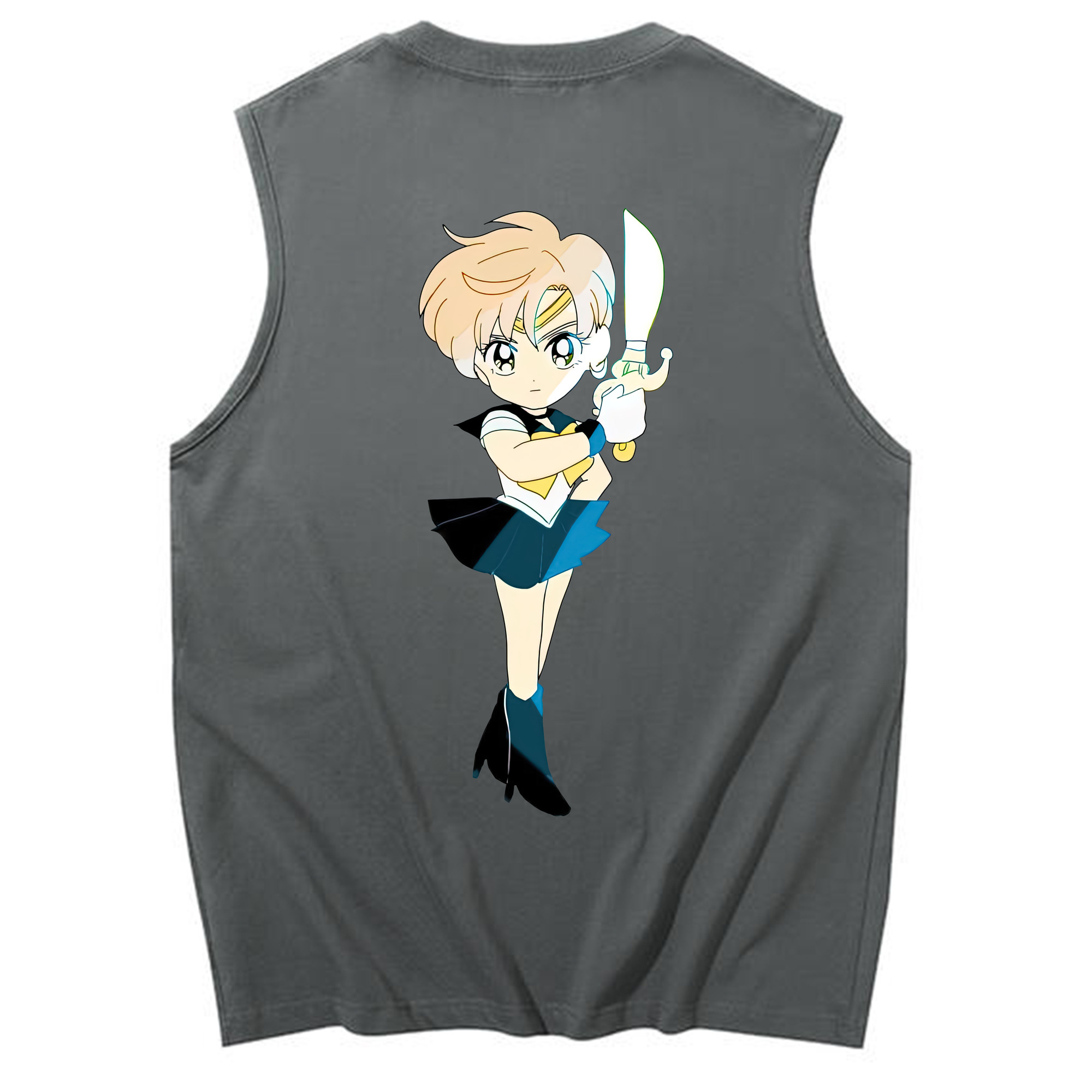 （画像用） 美少女戦士セーラームーン 天王はるか Sailor Moon Tenoh Haruka コットン100％タンクトップ（背面プリント）
